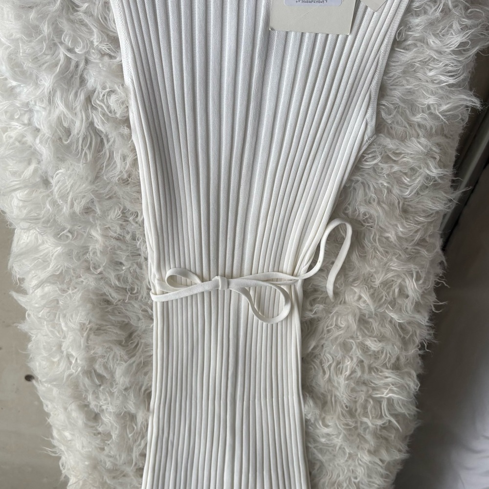 White Sleeveless Midi Dress